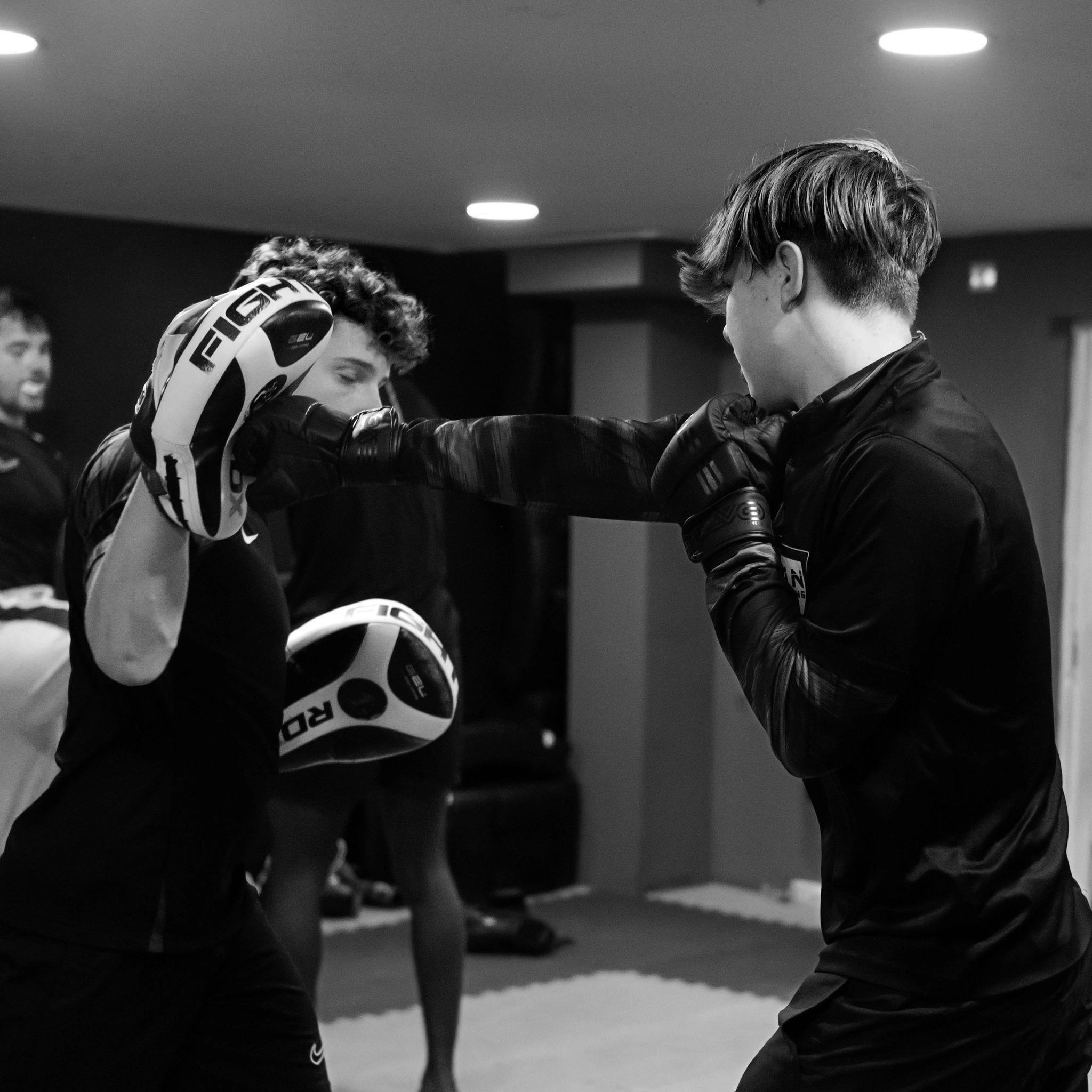 Adult kickboxing training at Praetorian MMA
