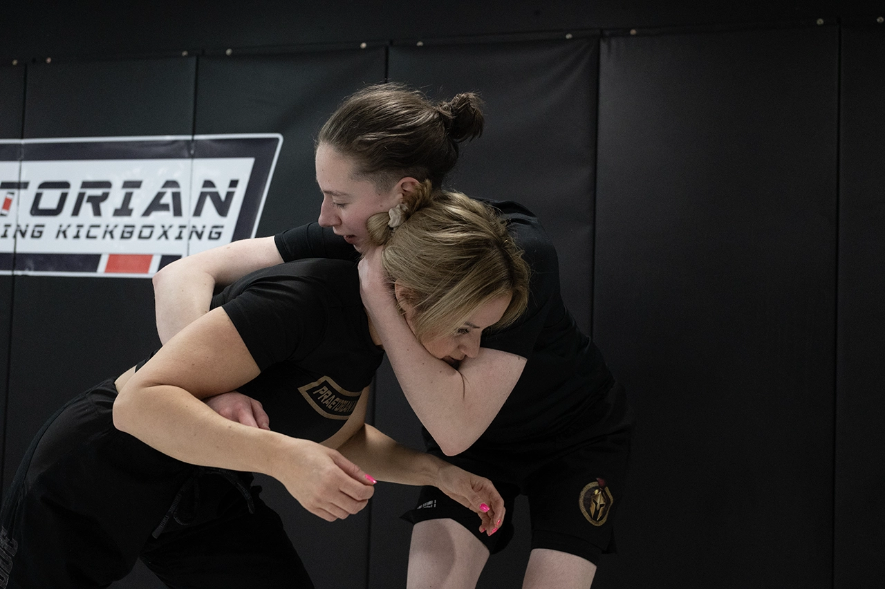 Kelly Sparks training Brazilian Jiu Jitsu at Praetorian MMA