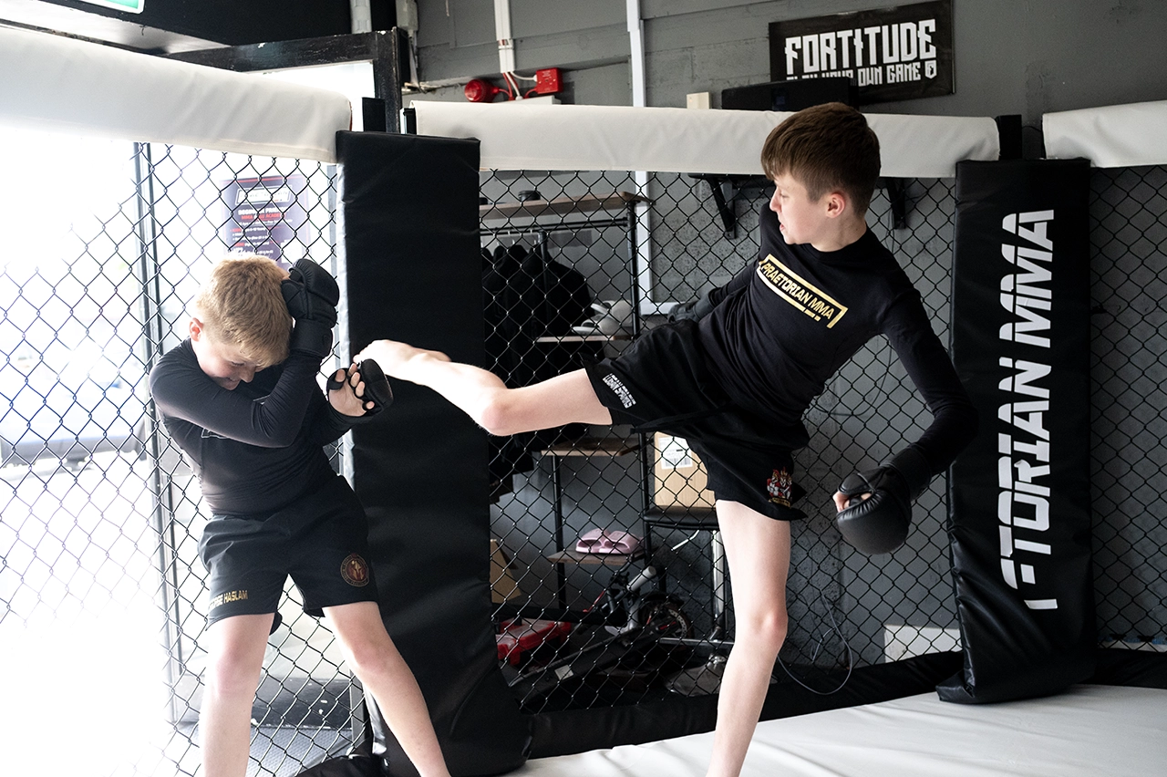 Kids and Teens MMA members training at Praetorian MMA
