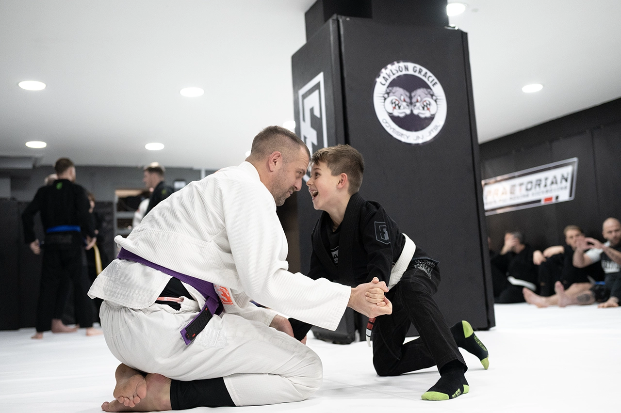 Martyn Styler and his son Rocky training Brazilian Jiu Jitsu together at Praetorian MMA